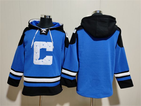 Men Indianapolis Colts Blank Blue Ageless Must-Have Lace-Up Pullover Hoodie
