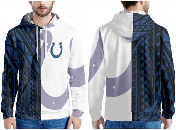 Men Indianapolis Colts Blue/Black/White Pullover Hoodie