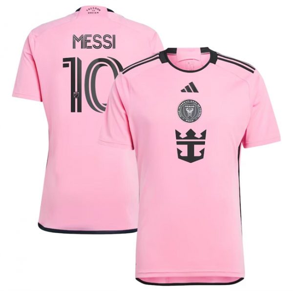 Men Inter Miami CF #10 Lionel Messi Pink 2024-25 Home Soccer Jersey