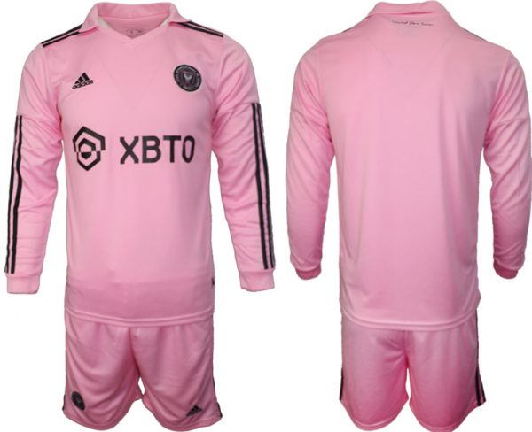 Men Inter Miami CF Blank 2023/24 Pink Home Soccer Jersey Suit