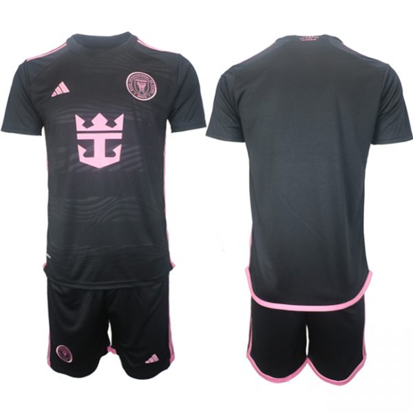 Men Inter Miami CF Blank 2024-25 Black Away Soccer Jersey Suit