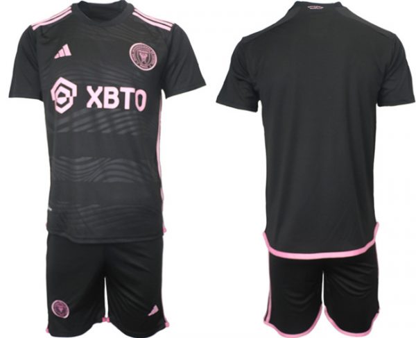 Inter Miami CF Custom 2023/24 Black Away Soccer Jersey Suit