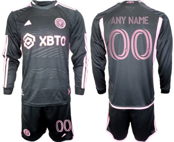 Inter Miami CF Custom 2023/24 Black Away Soccer Jersey Suit