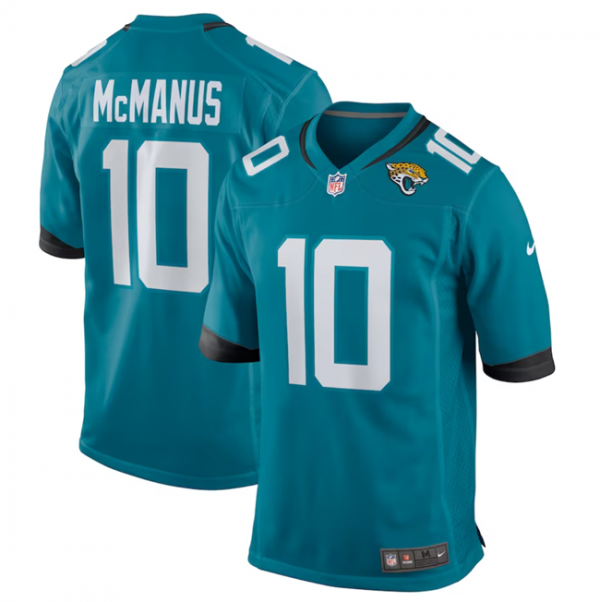 Men Jacksonville Jaguars #10 Brandon McManus Teal Stitched Game Jersey