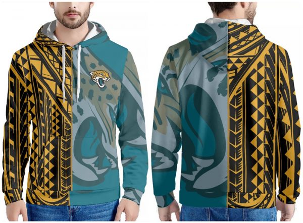 Men Jacksonville Jaguars Teal/Black/Gold Pullover Hoodie