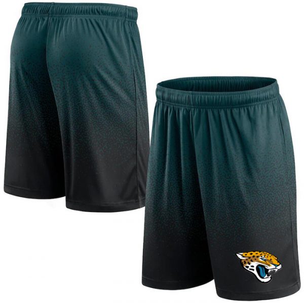 Men Jacksonville Jaguars Teal/Black Ombre Shorts