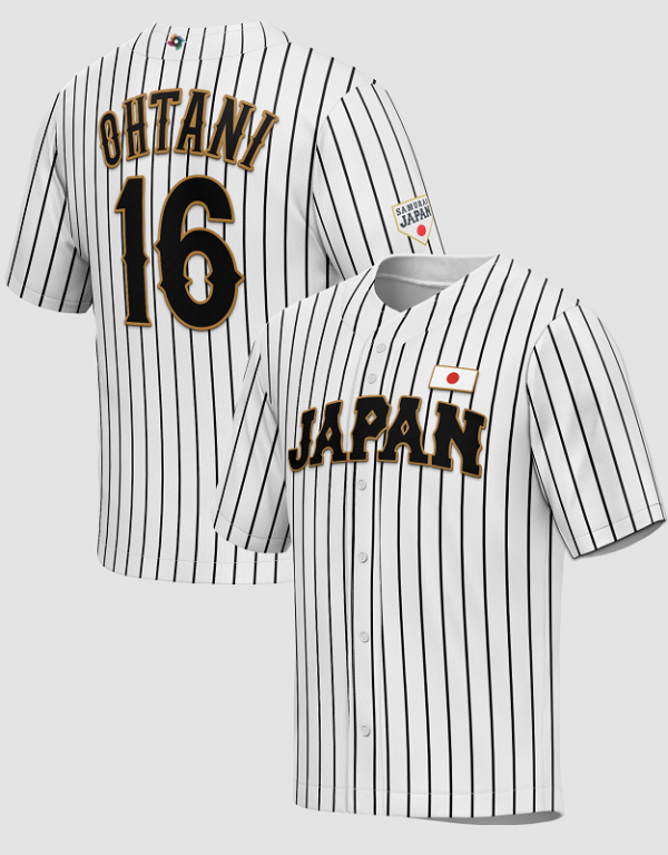 Men Japan Baseball #16 Shohei Ohtani 2023 White World Baseball Classic Stitched Jersey