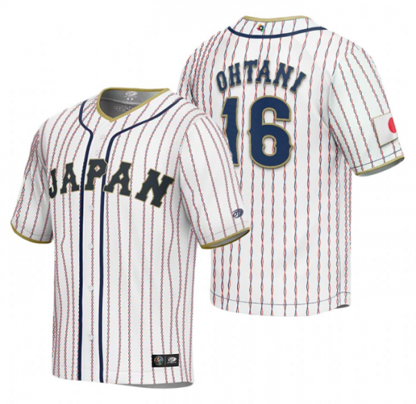 Men Japan Baseball #16 Shohei Ohtani 2023 White World Baseball Classic Stitched Jersey