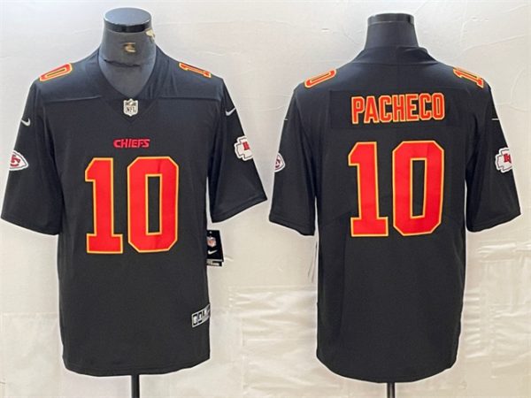 Men Kansas City Chiefs #10 Isiah Pacheco Black Vapor Untouchable Limited Stitched Football Jersey