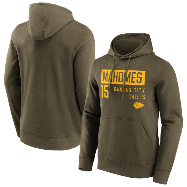 Men Kansas City Chiefs #15 Patrick Mahomes Fashion Name & Number Hoodie