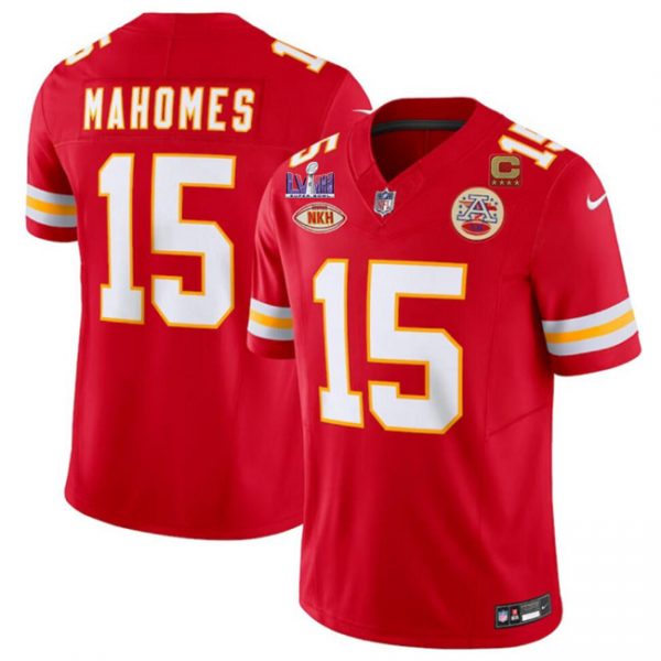 Men Kansas City Chiefs #15 Patrick Mahomes Red F.U.S.E. With "NKH" Patch And Super Bowl LVIII Patch Vapor Untouchable Limited Stitched Football Jersey