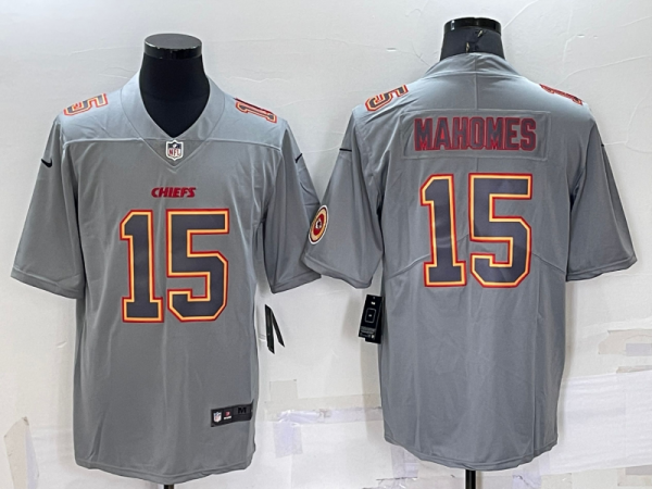 Men Kansas City Chiefs #15 Patrick Mahomes With Patch Atmosphere Fashion Stitched Jersey