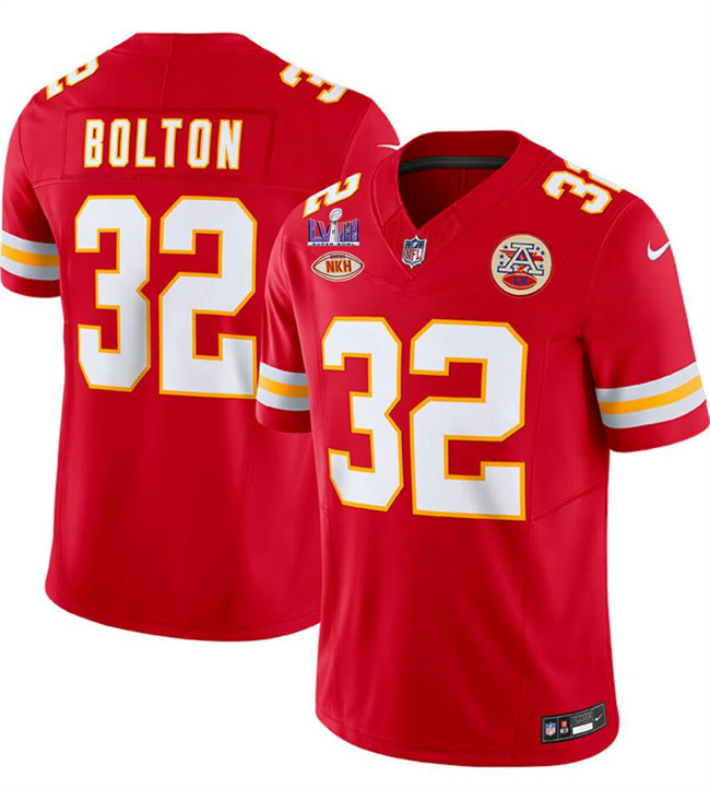 Men Kansas City Chiefs #32 Nick Bolton Red F.U.S.E. With "NKH" Patch And Super Bowl LVIII Patch Vapor Untouchable Limited Stitched Football Jersey