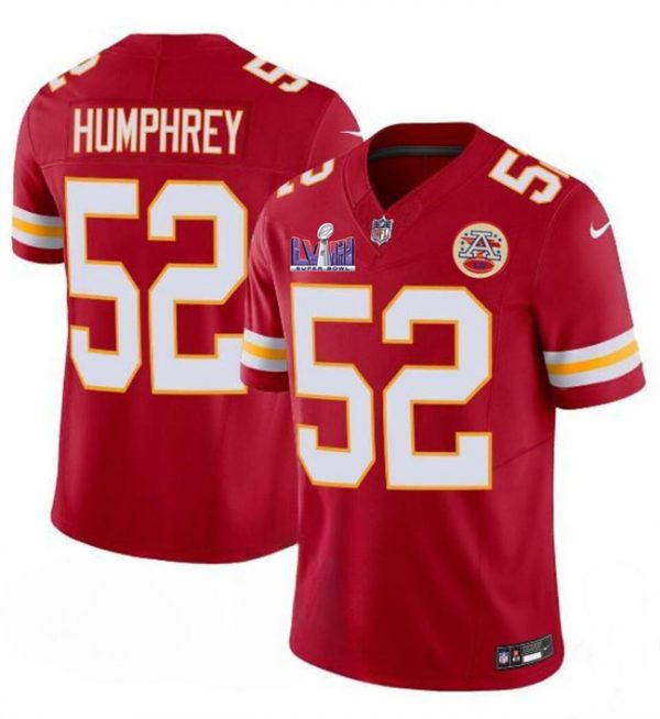 Men Kansas City Chiefs #52 Creed Humphrey Red F.U.S.E. Super Bowl LVIII Patch Vapor Untouchable Limited Stitched Football Jersey