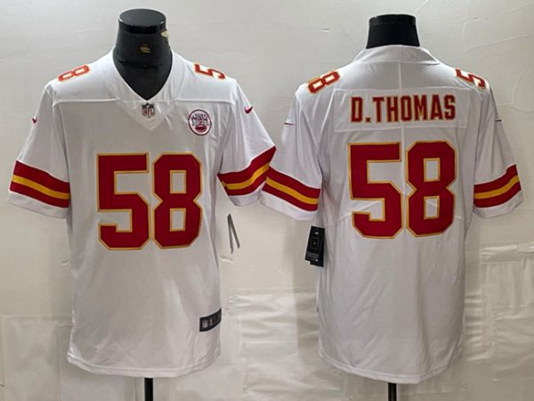 Men Kansas City Chiefs #58 Derrick Thomas White Vapor Untouchable Limited Stitched Football Jersey