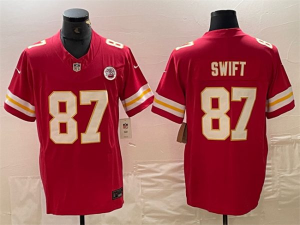Men Kansas City Chiefs #87 Taylor Swift Red F.U.S.E. Vapor Untouchable Limited Stitched Football Jersey