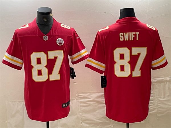 Men Kansas City Chiefs #87 Taylor Swift Red Vapor Untouchable Limited Stitched Football Jersey