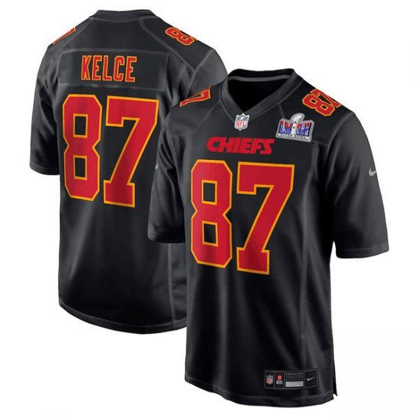 Kansas City Chiefs Active Player Custom Black 2024 Super Bowl LVIII Patch Limited Stitched Game Jersey