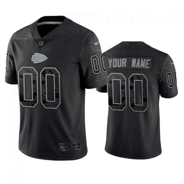 Kansas City Chiefs Active Player Custom Black Reflective Limited Stitched Football Jersey