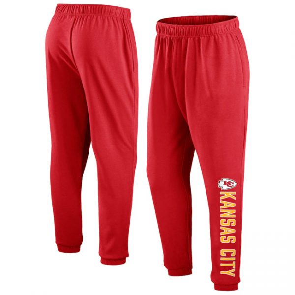Men Kansas City Chiefs Red Chop Block Fleece Sweatpants