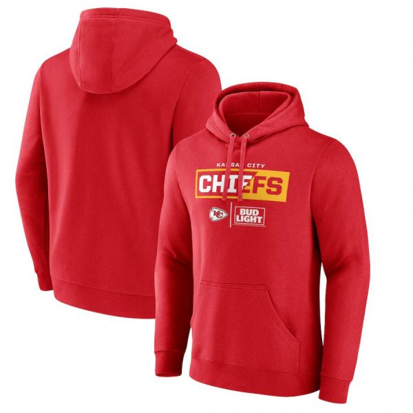Men Kansas City Chiefs Red x Bud Light Pullover Hoodie