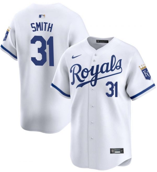 Men Kansas City Royals #31 Will Smith White 2024 Home Limited Cool Base Stitched Baseball Jersey