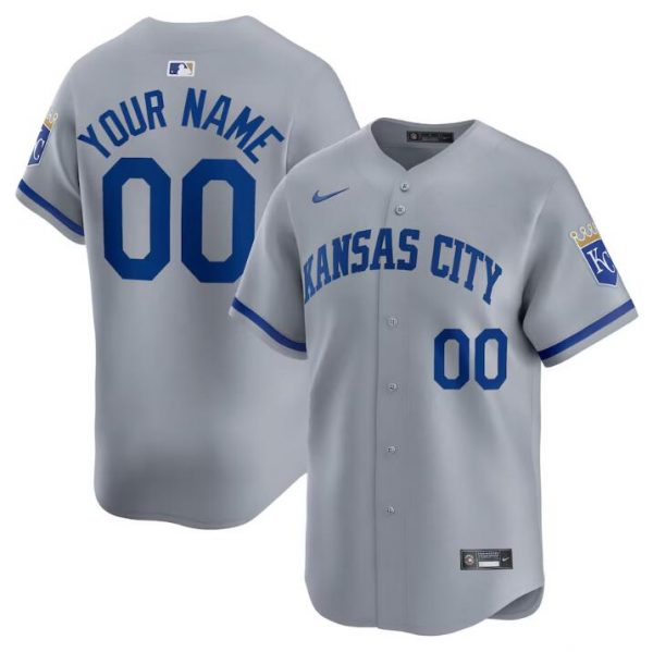 Kansas City Royals Customized Grey 2024 Away Limited Stitched Baseball Jersey