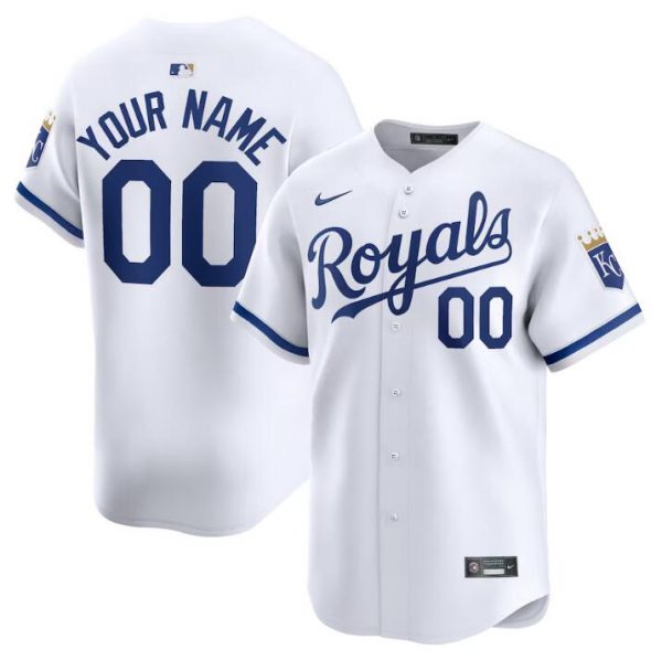Kansas City Royals Customized White 2024 Home Limited Stitched Baseball Jersey