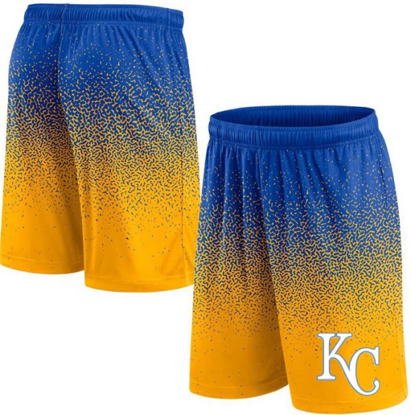 Men Kansas City Royals Royal/Yellow Ombre Shorts