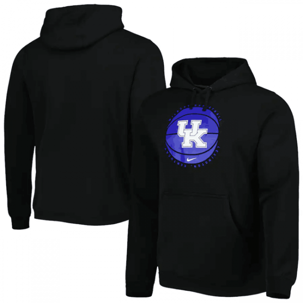 Men Kentucky Wildcats Black Basketball Pullover Hoodie