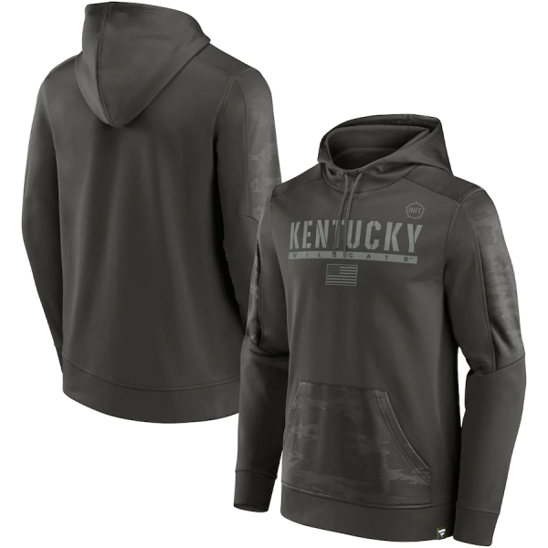 Men Kentucky Wildcats Olive OHT Military Appreciation Guardian Pullover Hoodie