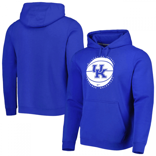 Men Kentucky Wildcats Royal Basketball Pullover Hoodie