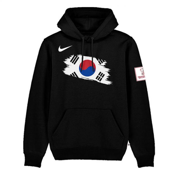Men Korea FIFA World Cup Soccer Hoodie Black