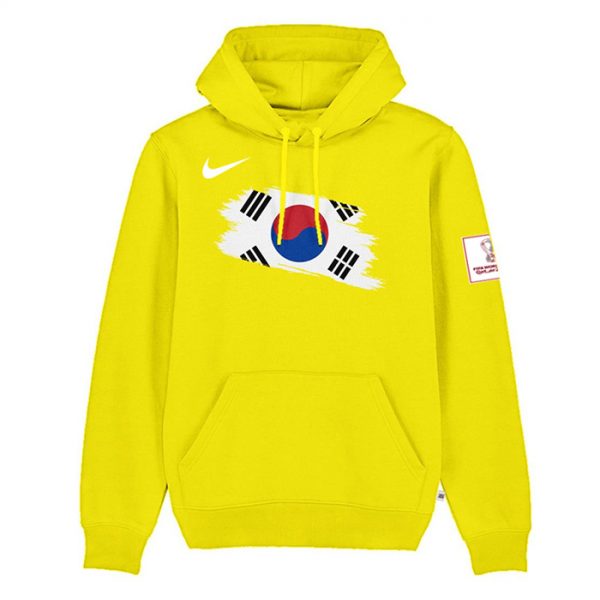 Men Korea FIFA World Cup Soccer Hoodie Yellow
