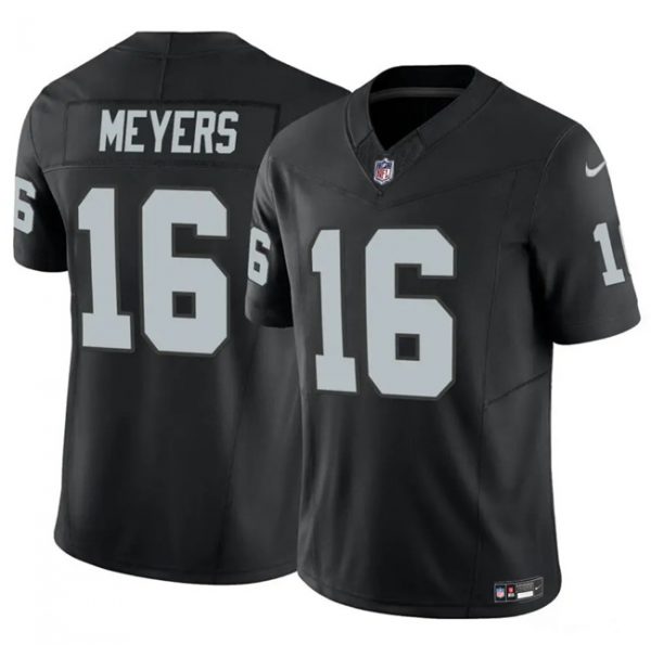Men Las Vegas Raiders #16 Jakobi Meyers Black 2023 F.U.S.E Vapor Untouchable Stitched Football Jersey
