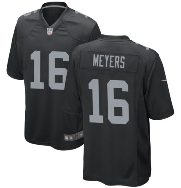 Men Las Vegas Raiders #16 Jakobi Meyers Black Stitched Football Game Jersey