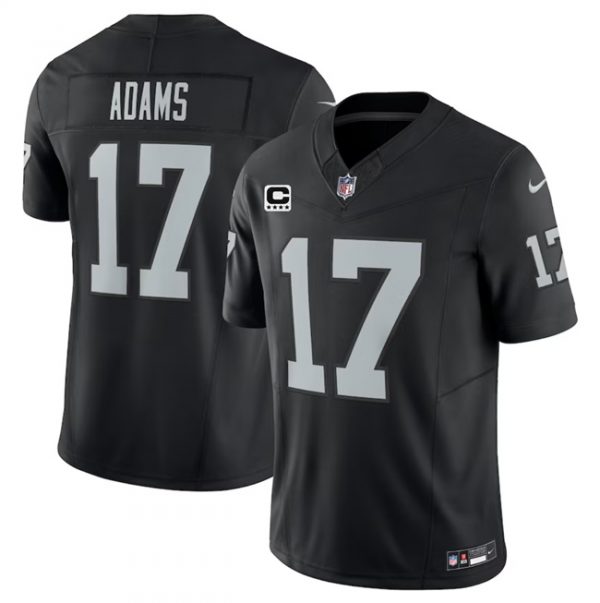 Men Las Vegas Raiders #17 Davante Adams Black 2023 F.U.S.E With 4-Star C Patch Vapor Untouchable Stitched Football Jersey