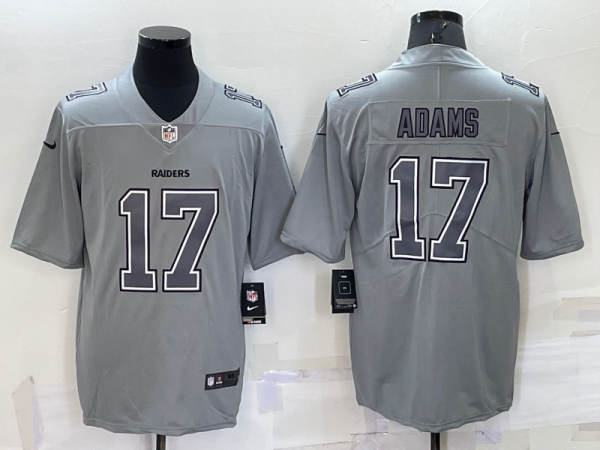 Men Las Vegas Raiders #17 Davante Adams Grey Atmosphere Fashion Stitched Jersey