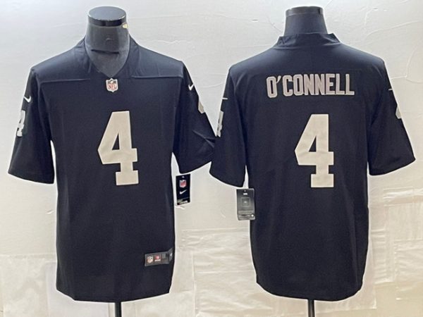 Men Las Vegas Raiders #4 Aidan O'Connell Black Vapor Untouchable Stitched Football Jersey