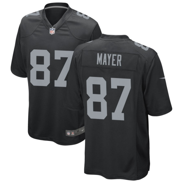 Men Las Vegas Raiders #87 Michael Mayer Black Stitched Game Jersey