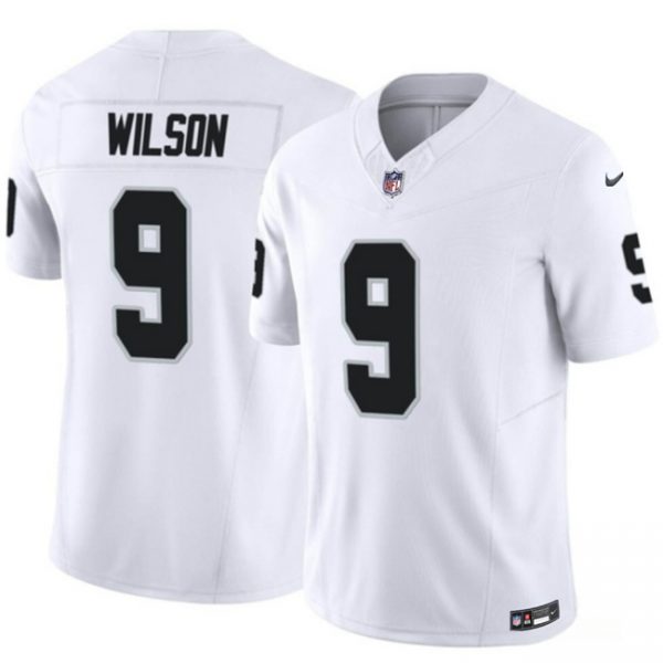 Men Las Vegas Raiders #9 Tyree Wilson White 2023 F.U.S.E. With Prem1ere Patch Vapor Untouchable Limited Stitched Football Jersey