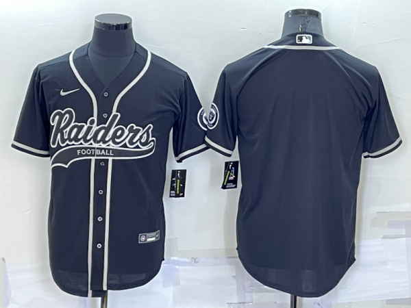 Men Las Vegas Raiders Blank Black Cool Base Stitched Baseball Jersey