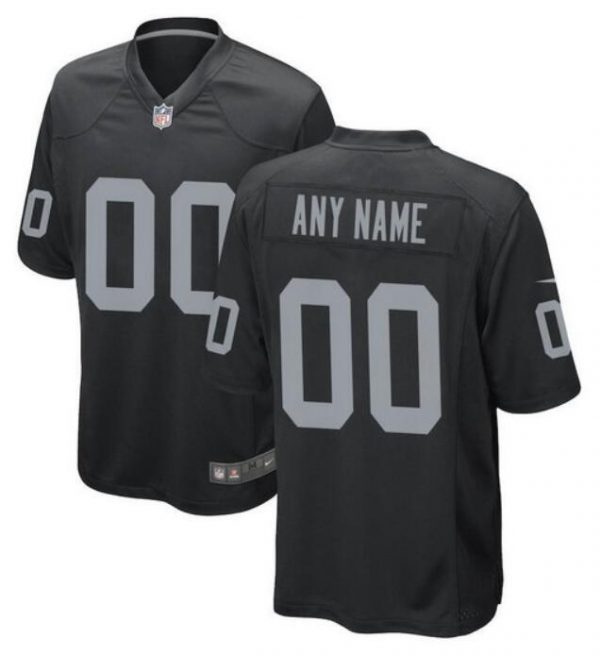 Las Vegas Raiders Customized Black Stitched Game Jersey