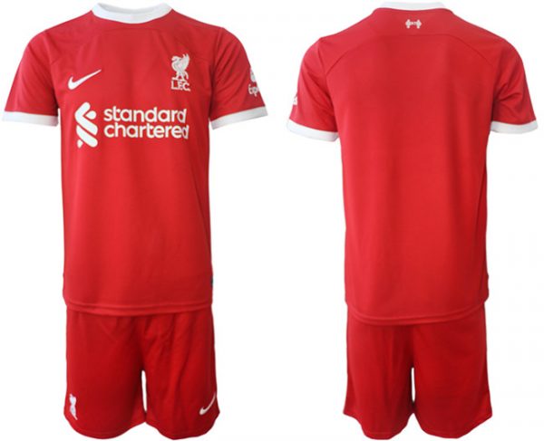 Liverpool Custom 2023/24 Red Home Soccer Jersey Suit