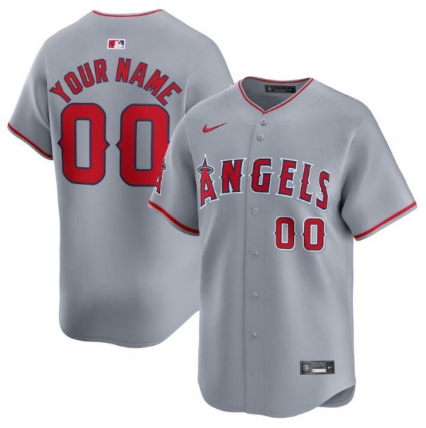 Los Angeles Angels Active Player Custom Gray Away Limited Stitched Baseball Jersey