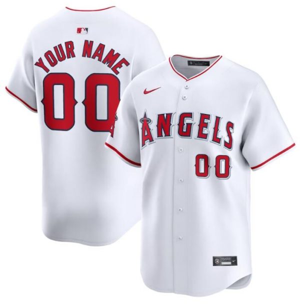 Los Angeles Angels Active Player Custom White Home Limited Stitched Baseball Jersey