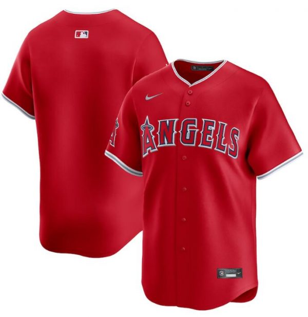Men Los Angeles Angels Blank Red Alternate Limited Stitched Baseball Jersey