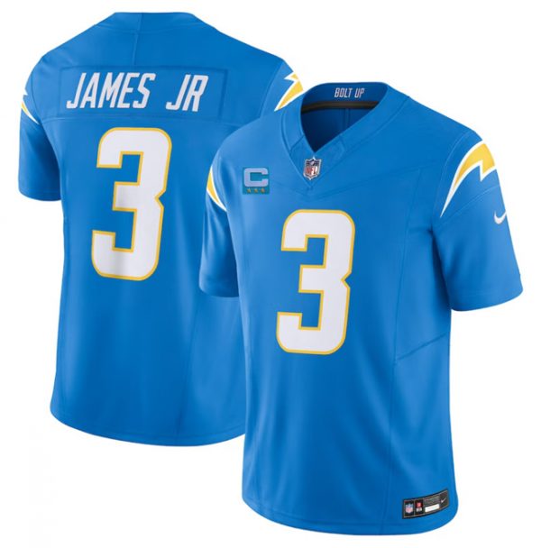 Men Los Angeles Chargers #3 Derwin James Jr. Light Blue 2023 F.U.S.E. With 3-Star C Patch Vapor Untouchable Limited Stitched Jersey