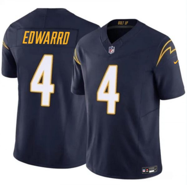 Men Los Angeles Chargers #4 Gus Edwards Navy 2024 F.U.S.E. Vapor Limited Stitched Football Jersey