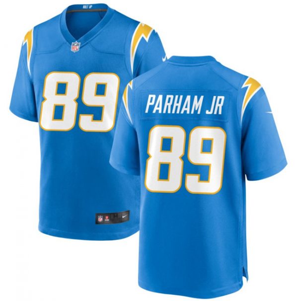 Men Los Angeles Chargers #89 Donald Parham Jr Blue Stitched Game Jersey
